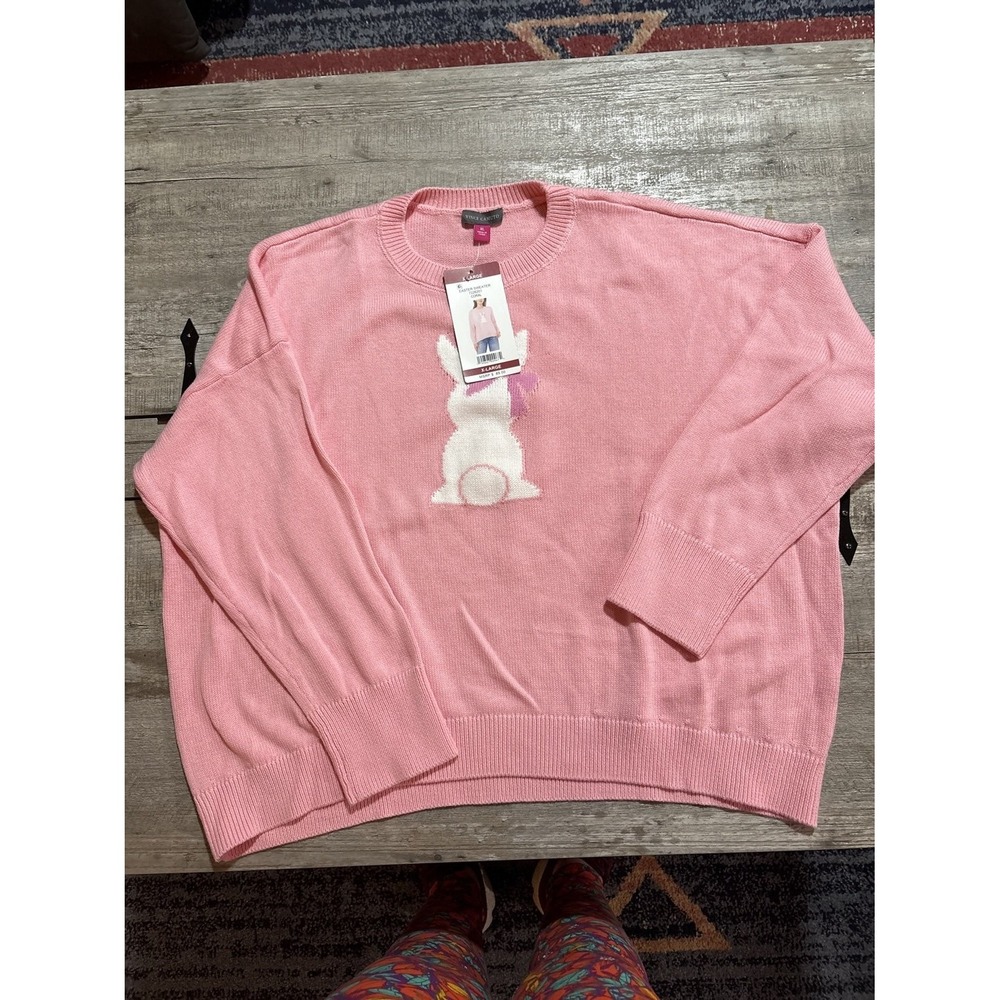 Vince Camuto X-large Easter Sweater 7226201 Coral Msrp $ 89.00 1 99607 00967 4